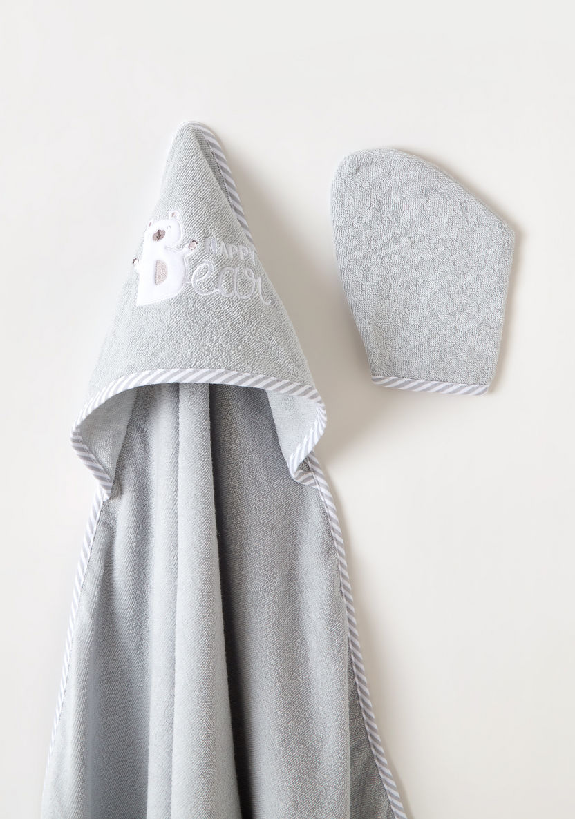 Juniors Embroidered Towel with Hood - 75x90 cms-Towels and Flannels-image-1