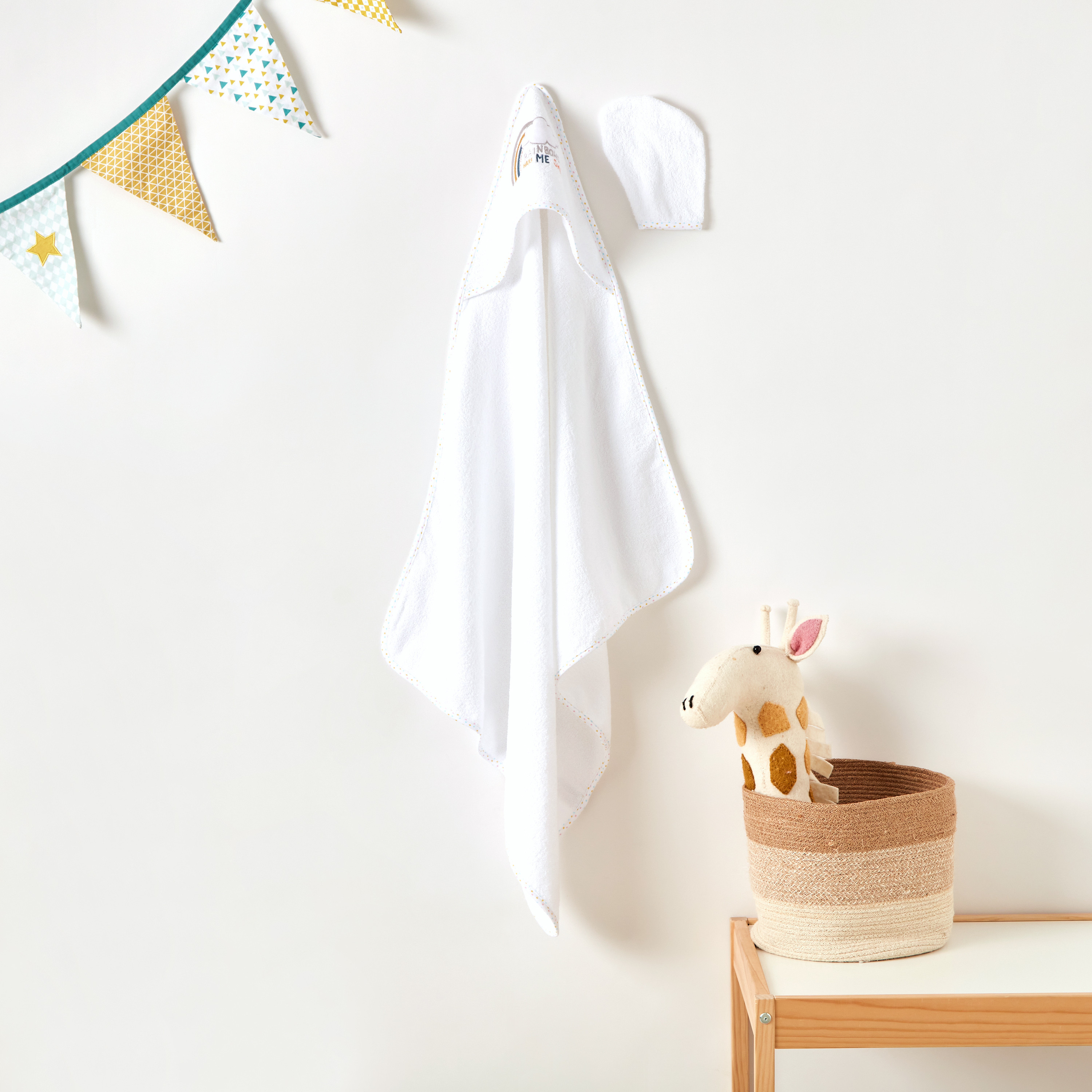 Juniors Embroidered Hooded Towel - 75x90 cms-baby-bathandcare-towels-image-1