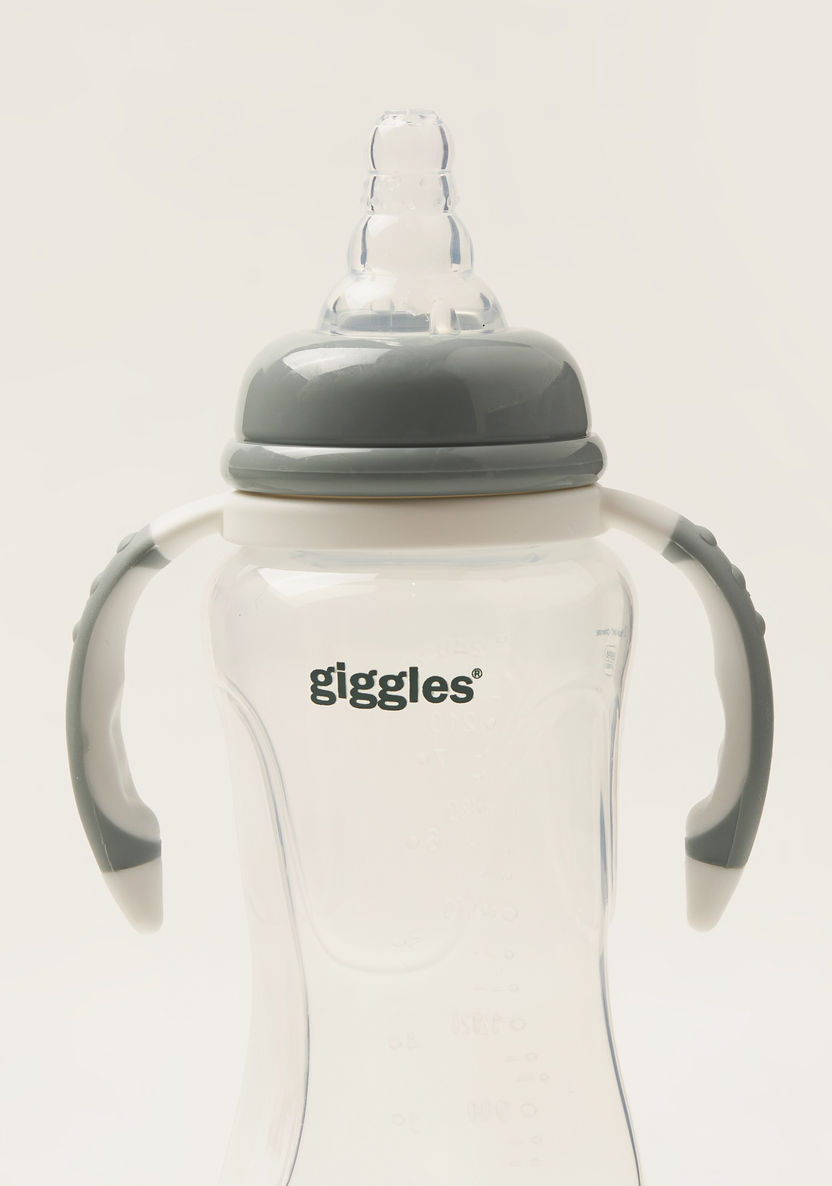 Giggles 240 ml Feeding Bottle with Handle and Spout - Sage-Bottles and Teats-image-1
