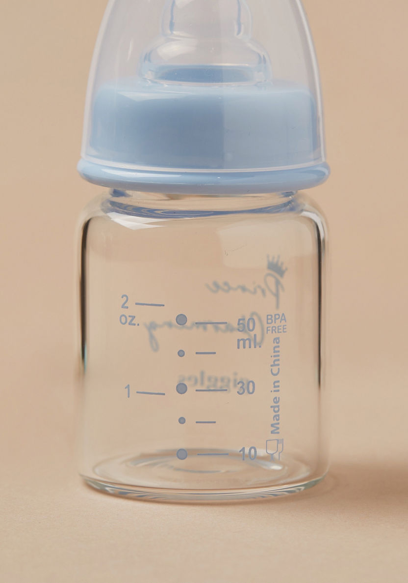 Giggles Printed Glass Feeding Bottle - 50 ml-Bottles and Teats-image-2