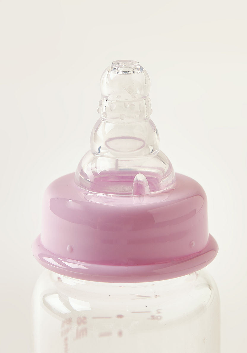Giggles Princess Print Glass Feeding Bottle - 50 ml-Bottles and Teats-image-1