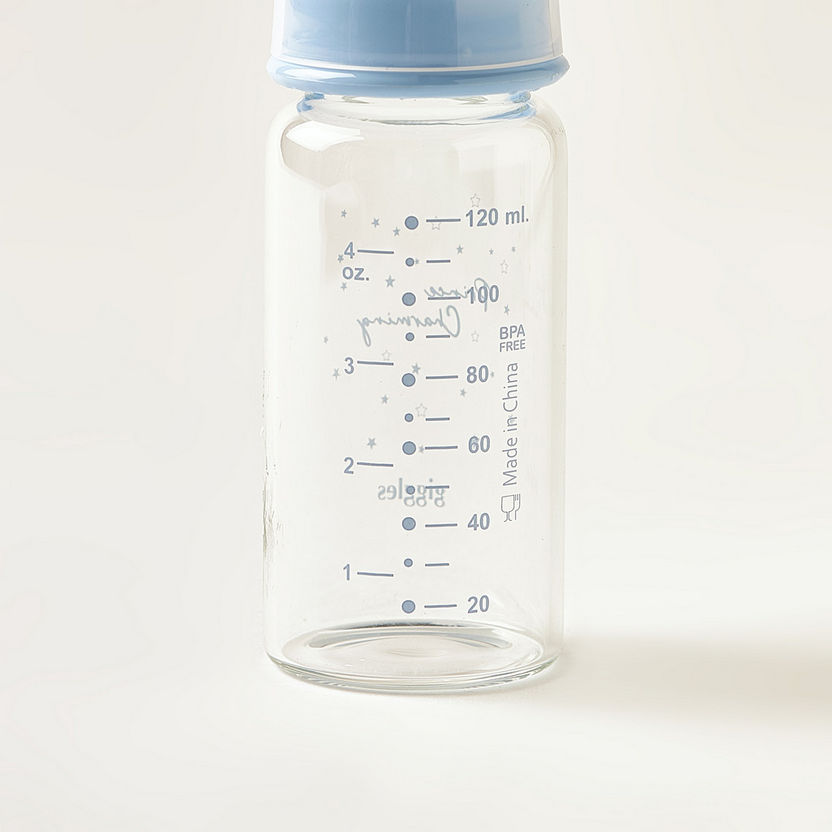 Giggles Glass Feeding Bottle with Cap - 120 ml-Bottles and Teats-image-2