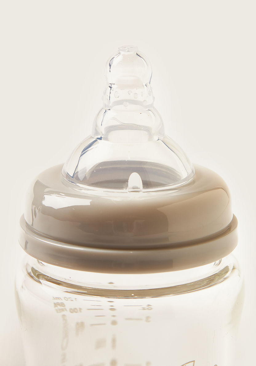 Giggles Glass Feeding Bottle with Cap - 120 ml-Bottles and Teats-image-1