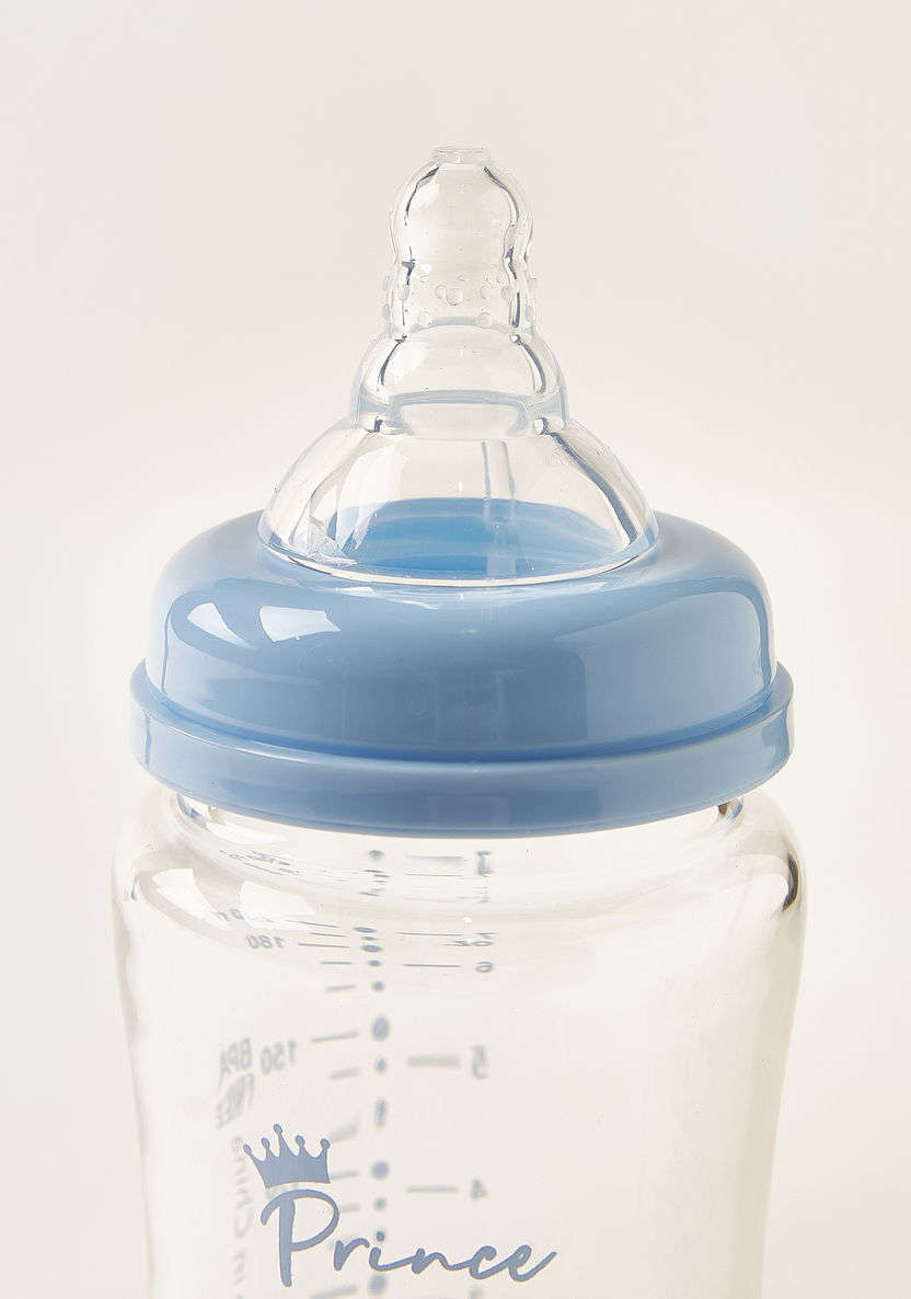 Giggles Glass Feeding Bottle with Cap - 200 ml-Bottles and Teats-image-1