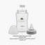 قارورة رضاعة زجاجية واسعة العنق بطبعات من جيجلز - 200 مل - 0-12 شهر-baby-feeding-feedingbottles-bottlesandteats-image-2