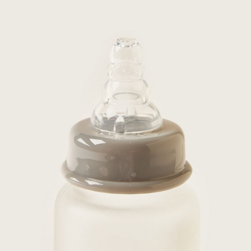 Giggles Printed Glass Feeding Bottle - 240 ml-Bottles and Teats-image-1