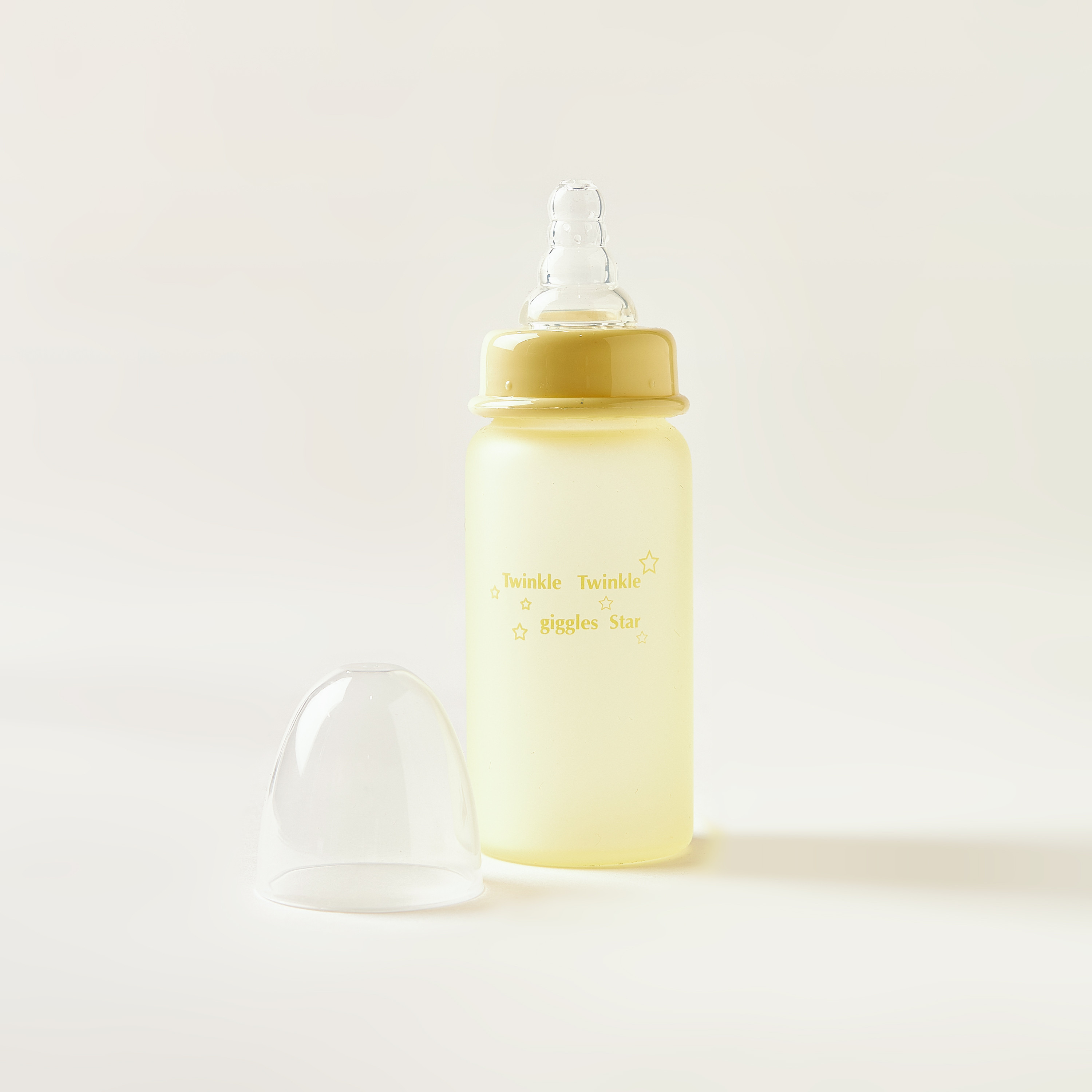 Giggles Glass Feeding Bottle with Cap - 120 ml-baby-feeding-feedingbottles-bottlesandteats-image-1