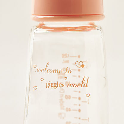 Giggles Feeding Glass Bottle with Lid - 120 ml