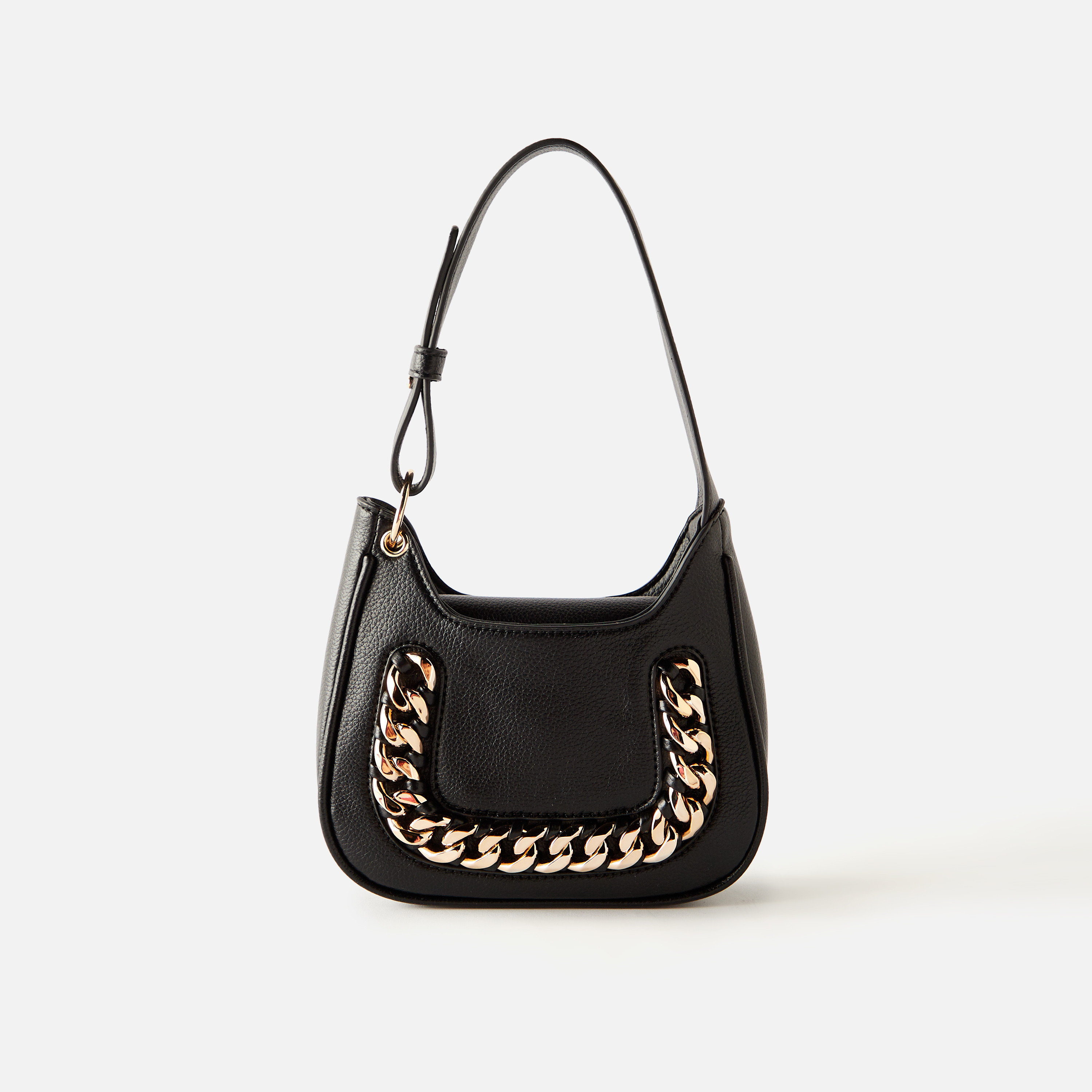 Sasha Solid Shoulder Bag with Chunky Chain Detail and Zip Closure-women-bagsandwallets-handbags-image-1
