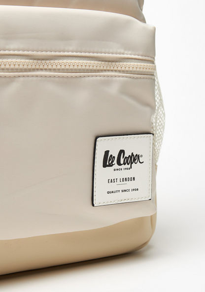 Lee Cooper Solid Zipper Backpack with Adjustable Shoulder Straps-Girl%27s Backpacks-image-1