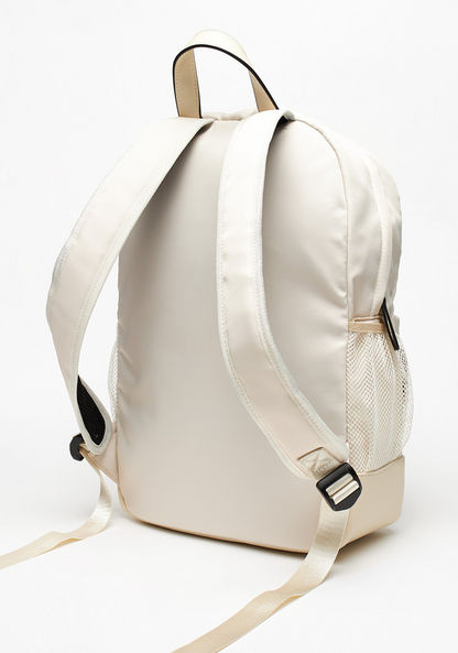 Lee Cooper Solid Zipper Backpack with Adjustable Shoulder Straps-Girl%27s Backpacks-image-3
