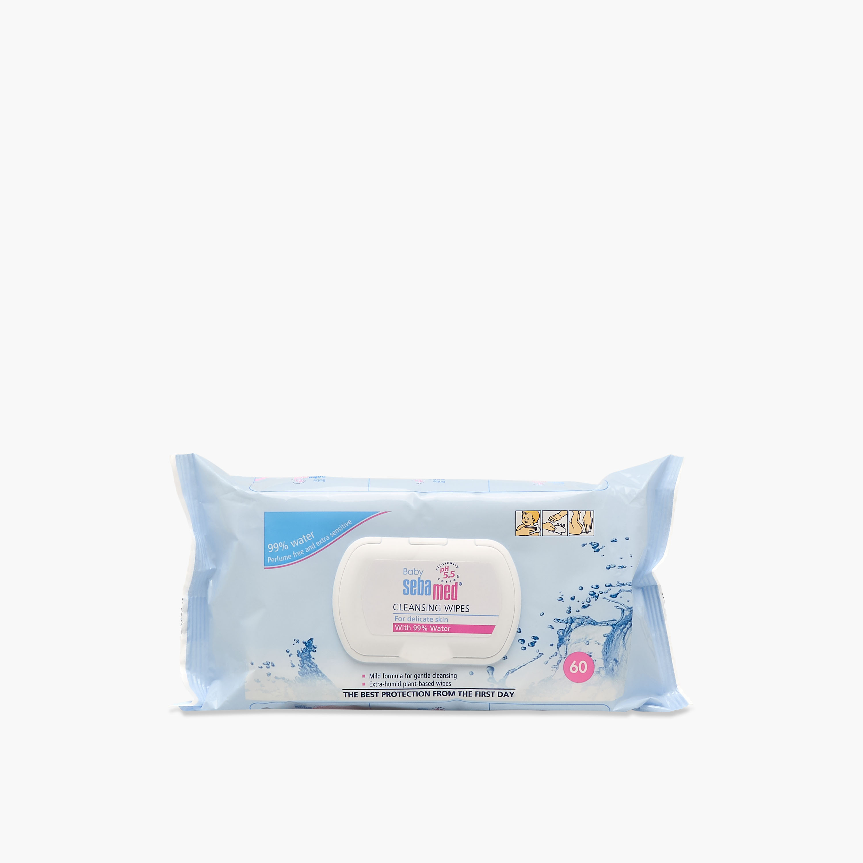 Sebamed Baby Cleansing Wipes - 60 Sheets-baby-bathandcare-wipes-image-1