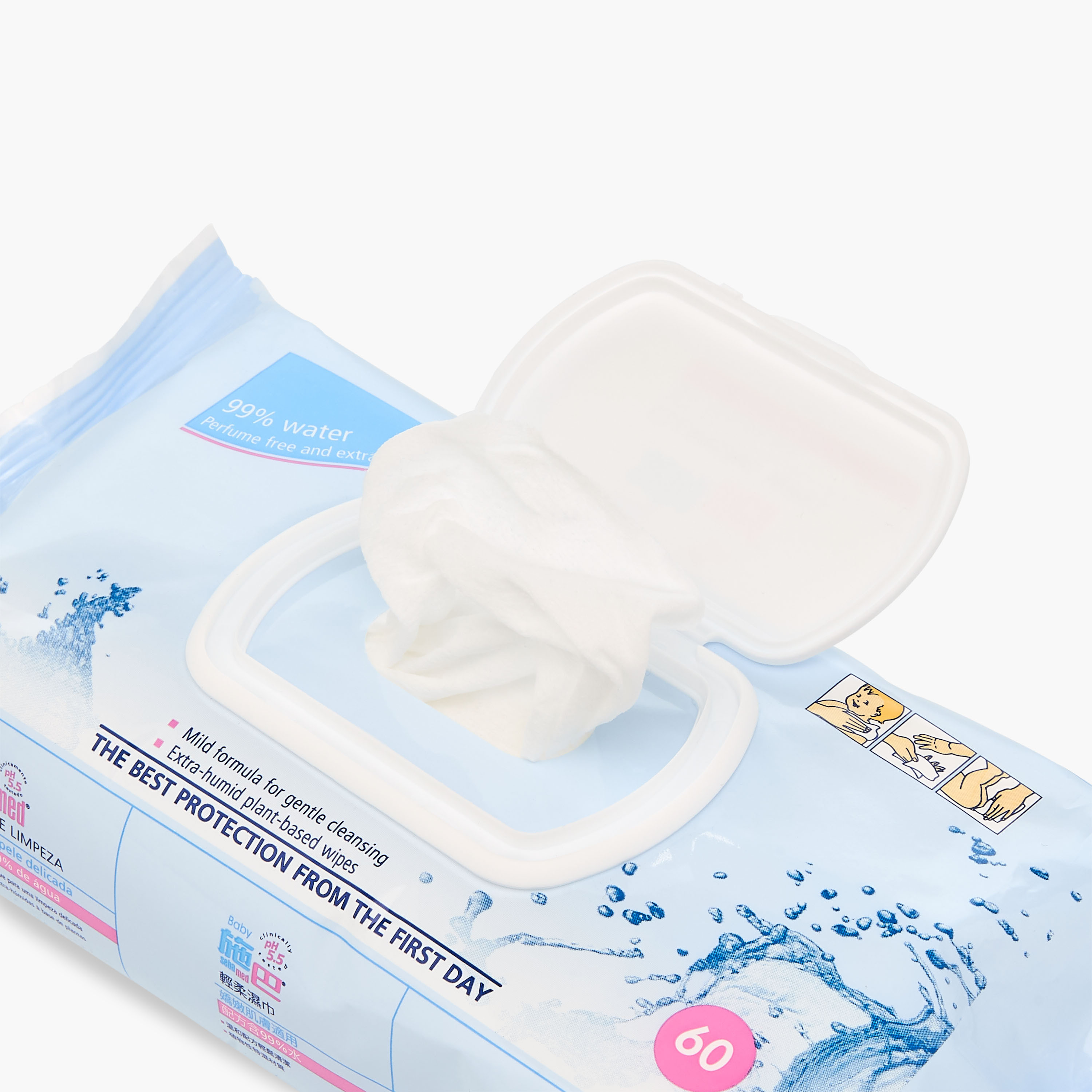 Sebamed Baby Cleansing Wipes - 60 Sheets-baby-bathandcare-wipes-image-3