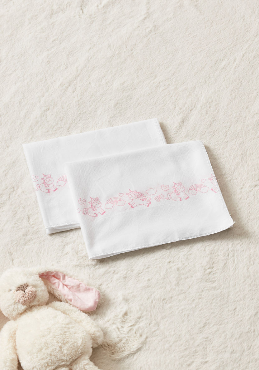 Juniors Unicorn Print Swaddle Wrap - Set of 2-Swaddles and Sleeping Bags-image-3