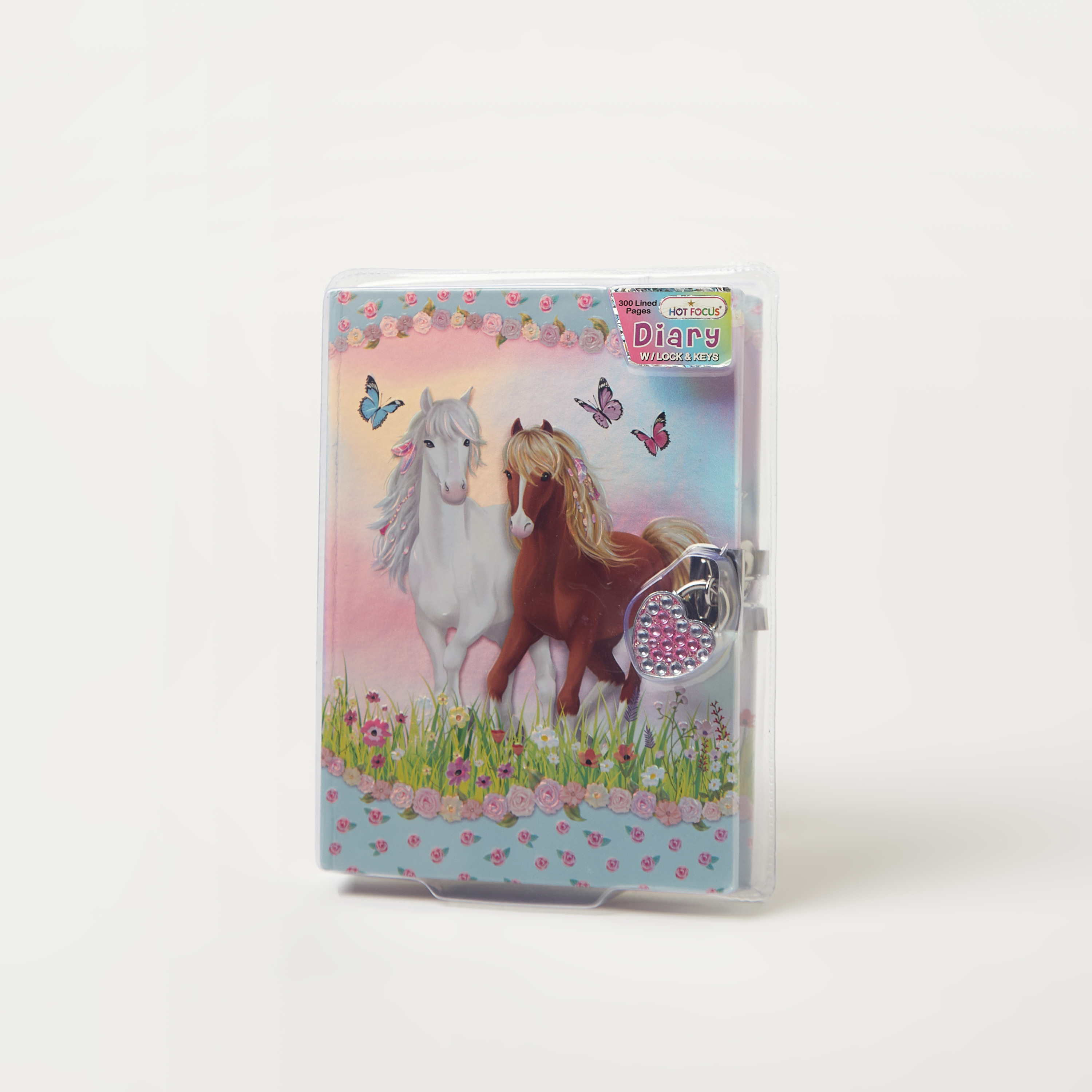 Hot Focus Horse Print Ruled Diary with Padlock-school-artsandcrafts-image-1