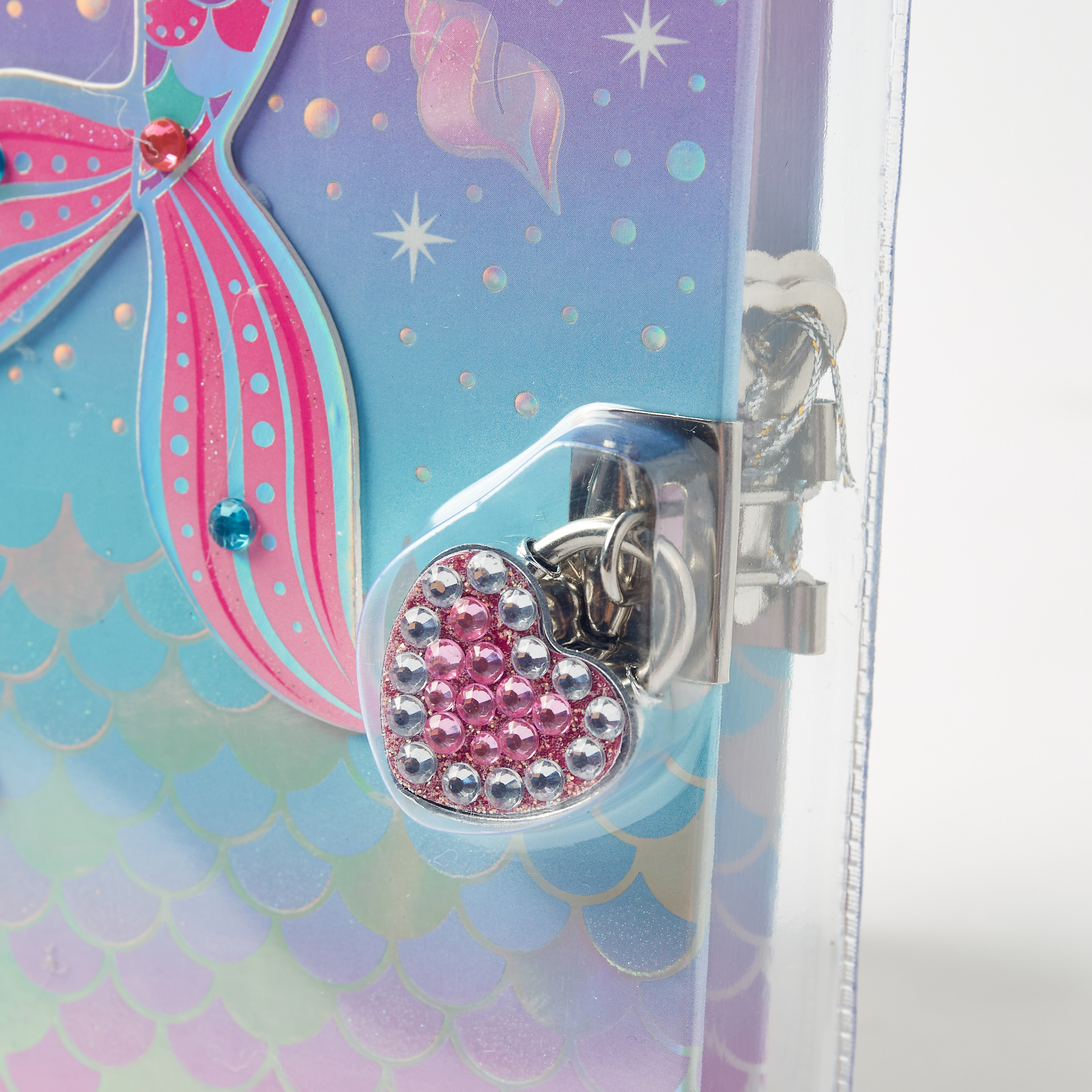 Hot Focus Mermaid Accented Ruled Diary with Padlock-school-stationery-accessories-image-2