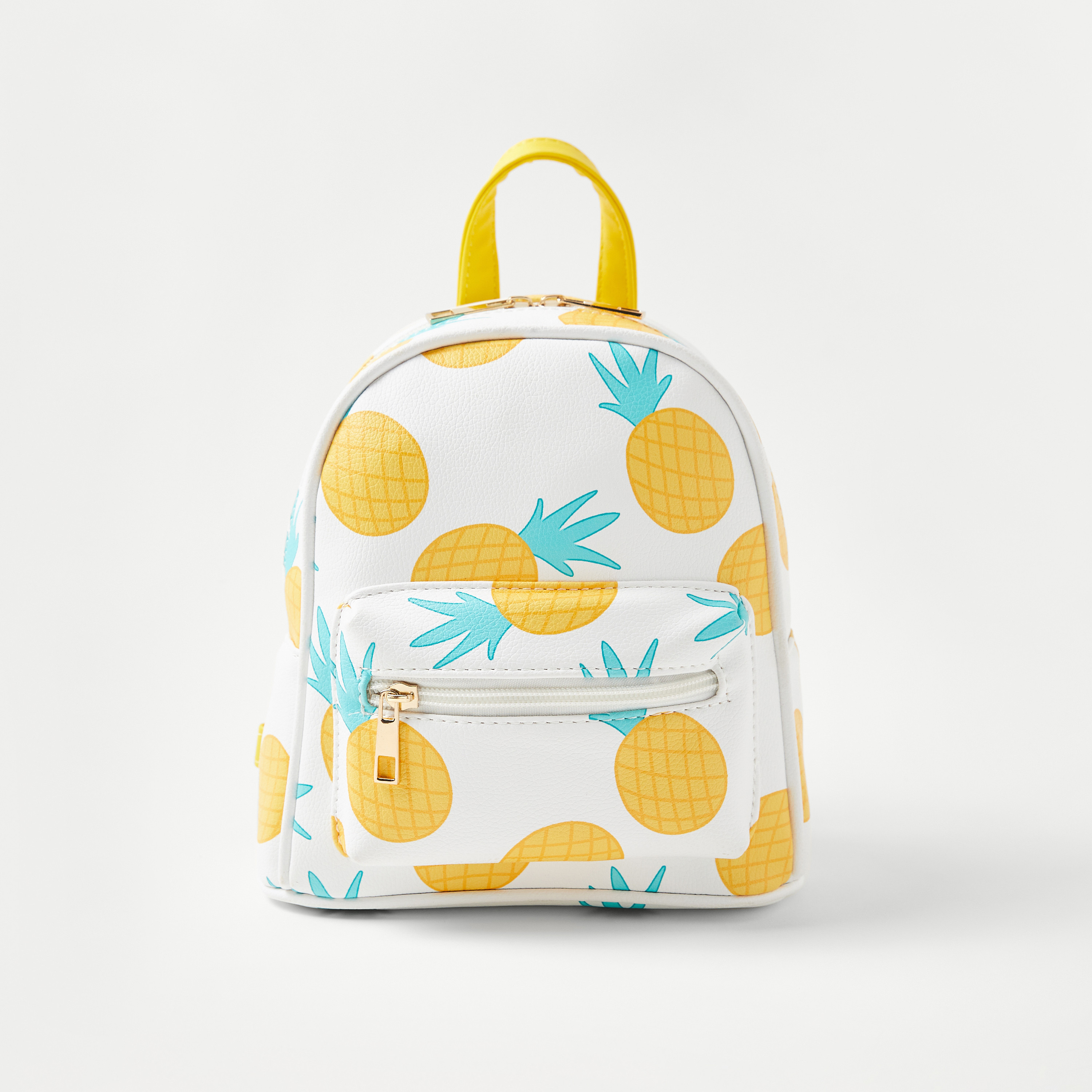 Buy Charmz Pineapple Print Backpack with Adjustable Straps Online