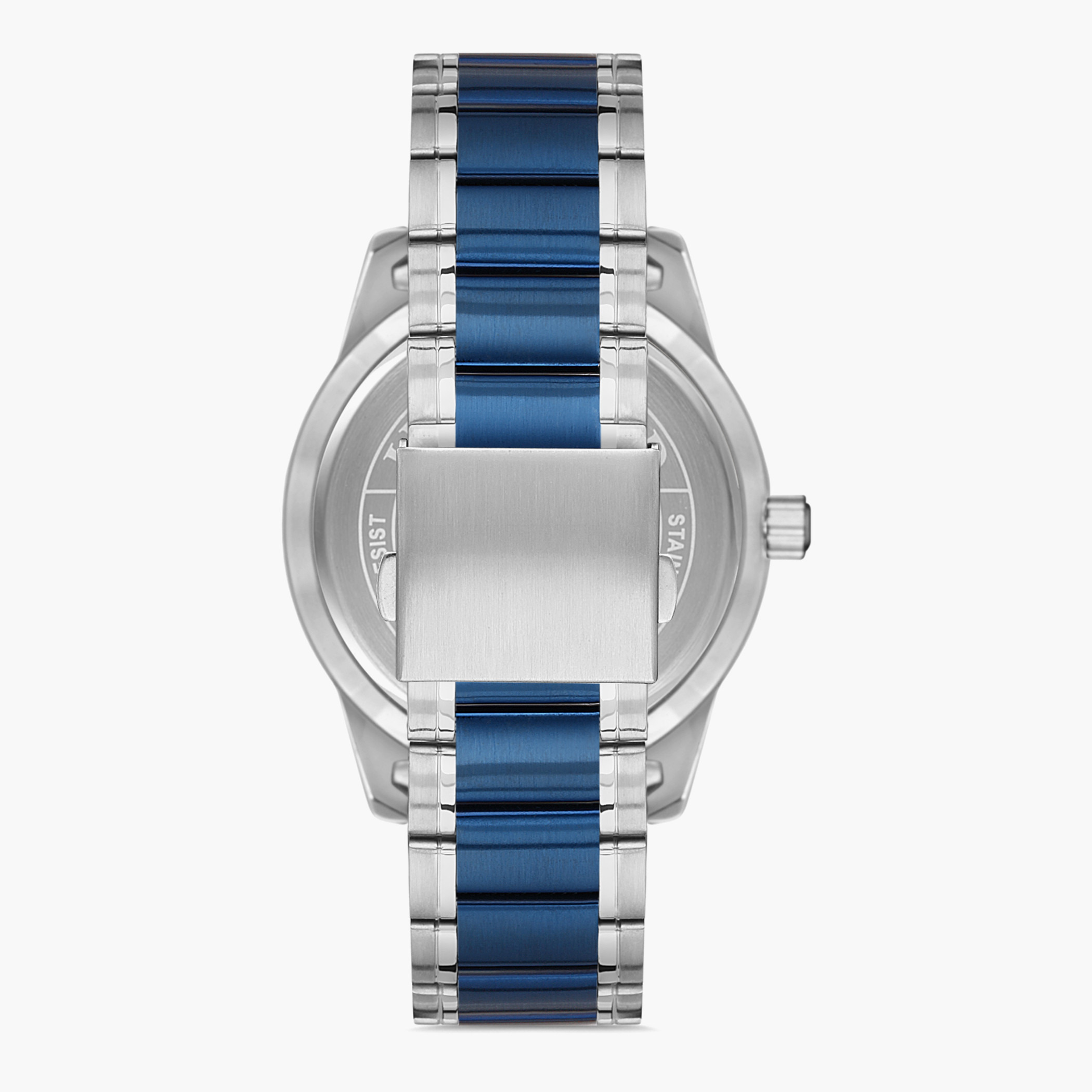 ساعة اوماكس التناظرية للرجال بسوار فضي وأزرق بعقارب - 00DFD001U004-men-watchesandjewellery-watches-image-3
