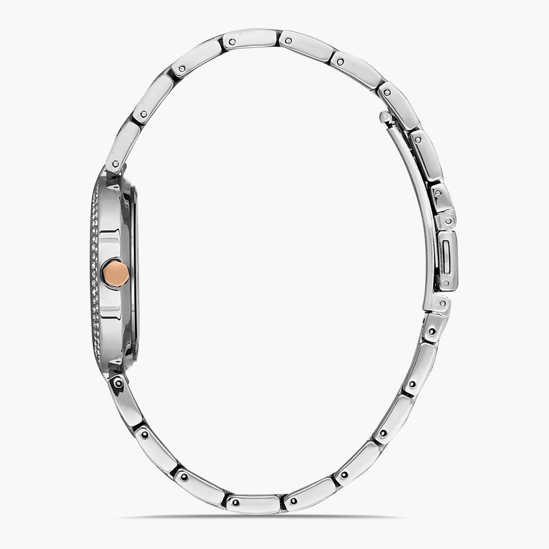 ساعة اوماكس التناظرية للنساء بسوار فضي وذهبي وردي - 00JSS004N018-women-watchesandjewellery-watches-image-2