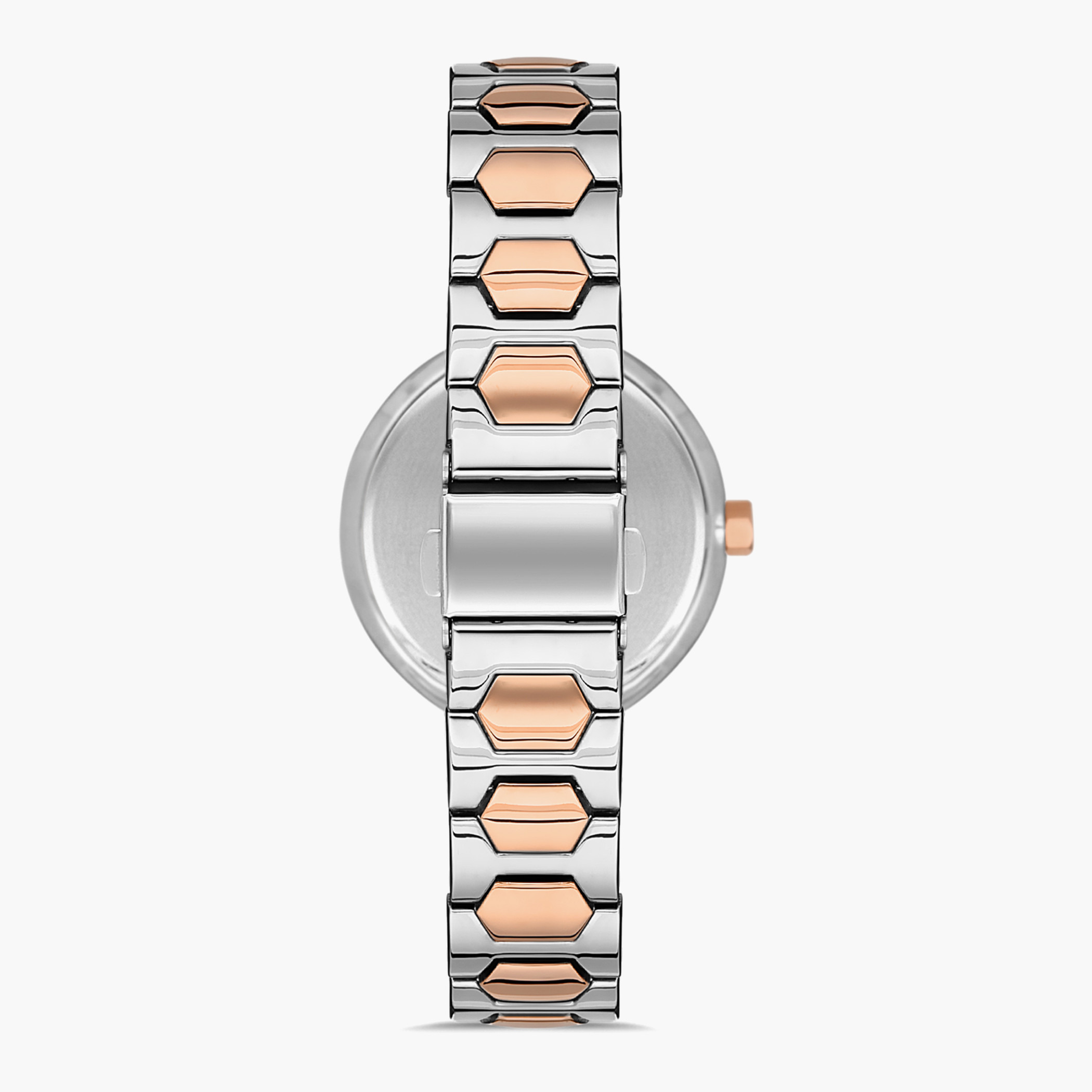 ساعة اوماكس التناظرية للنساء بسوار فضي وذهبي وردي - 00JSS004N018-women-watchesandjewellery-watches-image-3