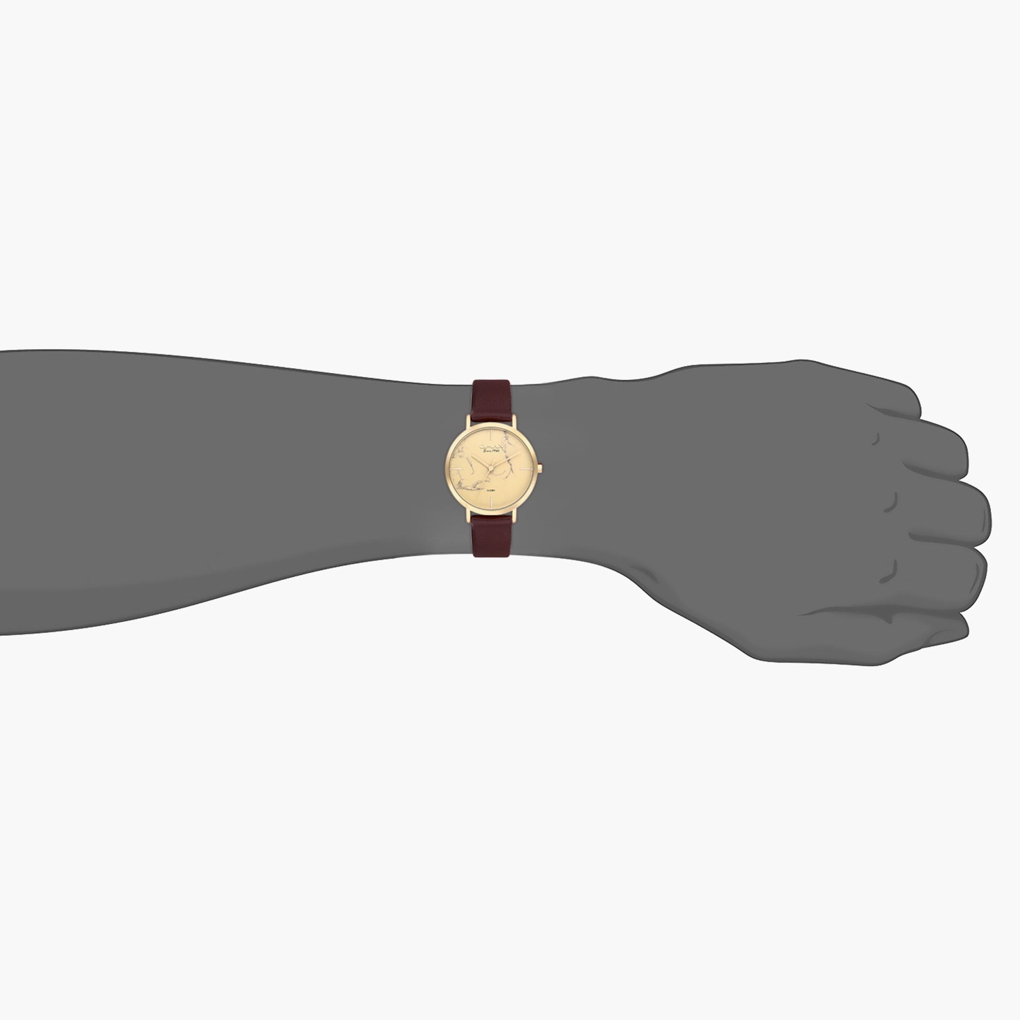 ساعة اوماكس التناظرية للنساء بسوار بني - MR03G15I-women-watchesandjewellery-watches-image-4
