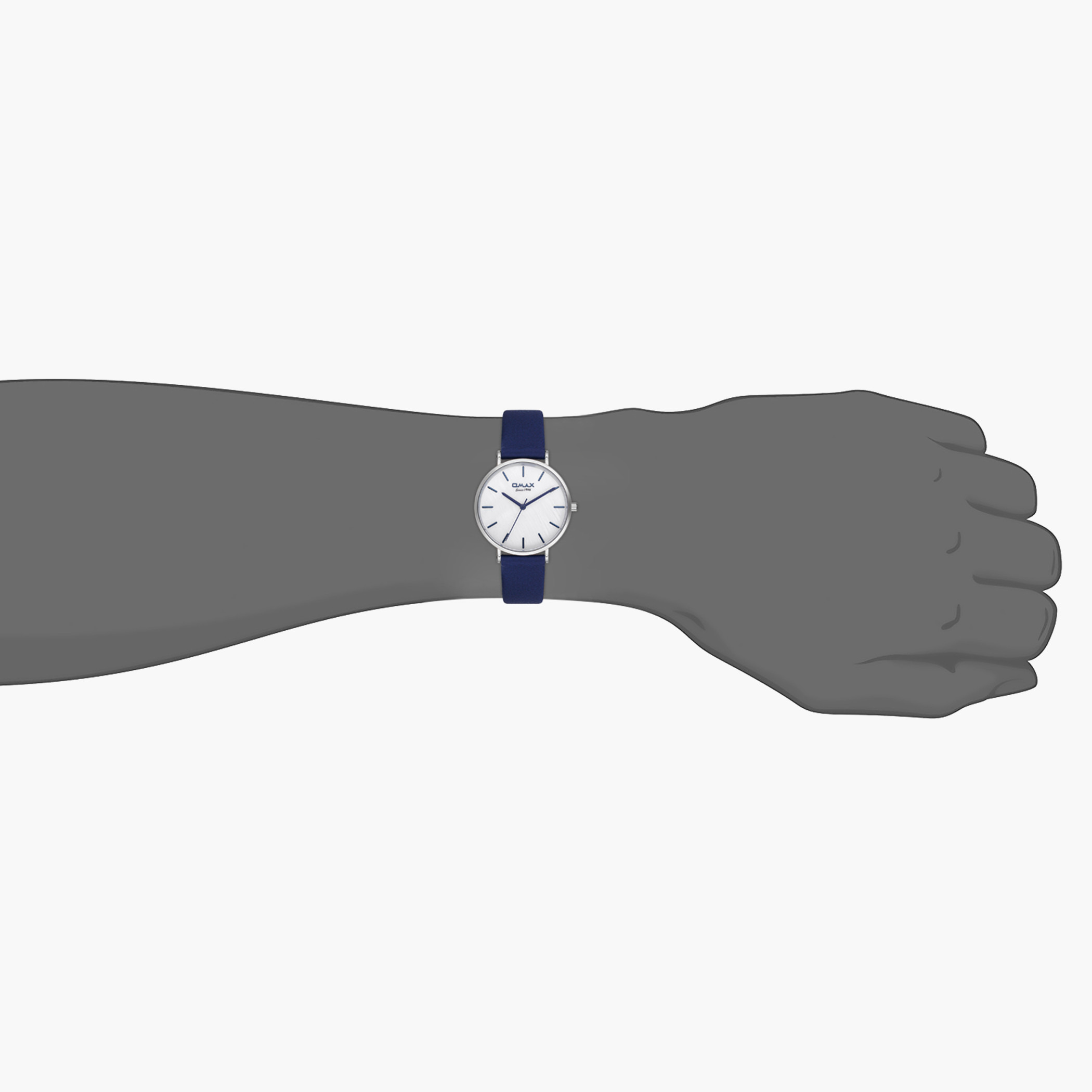 ساعة أوماكس التناظرية للجنسين بسوار ازرق - SH02P34B-men-watchesandjewellery-watches-image-4