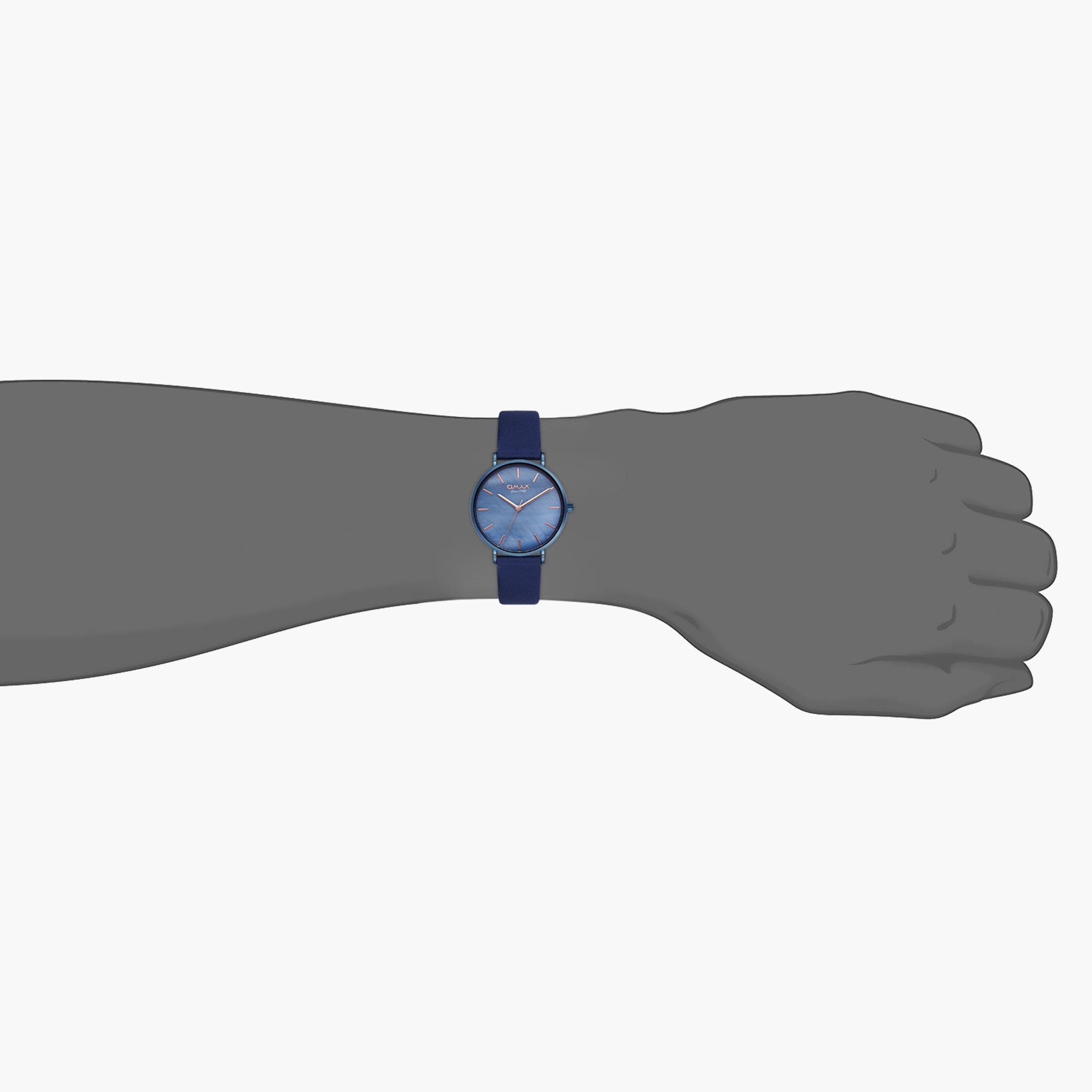 ساعة أوماكس التناظرية للجنسين بسوار أزرق - SH02S44I-men-watchesandjewellery-watches-image-3