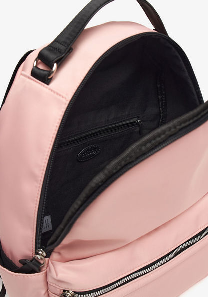 Missy Solid Backpack with Adjustable Shoulder Straps and Tassel Detail