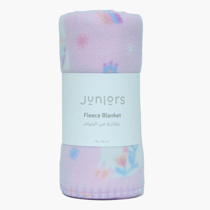 Juniors Unicorn Print Fleece Blanket - 76x102 cms