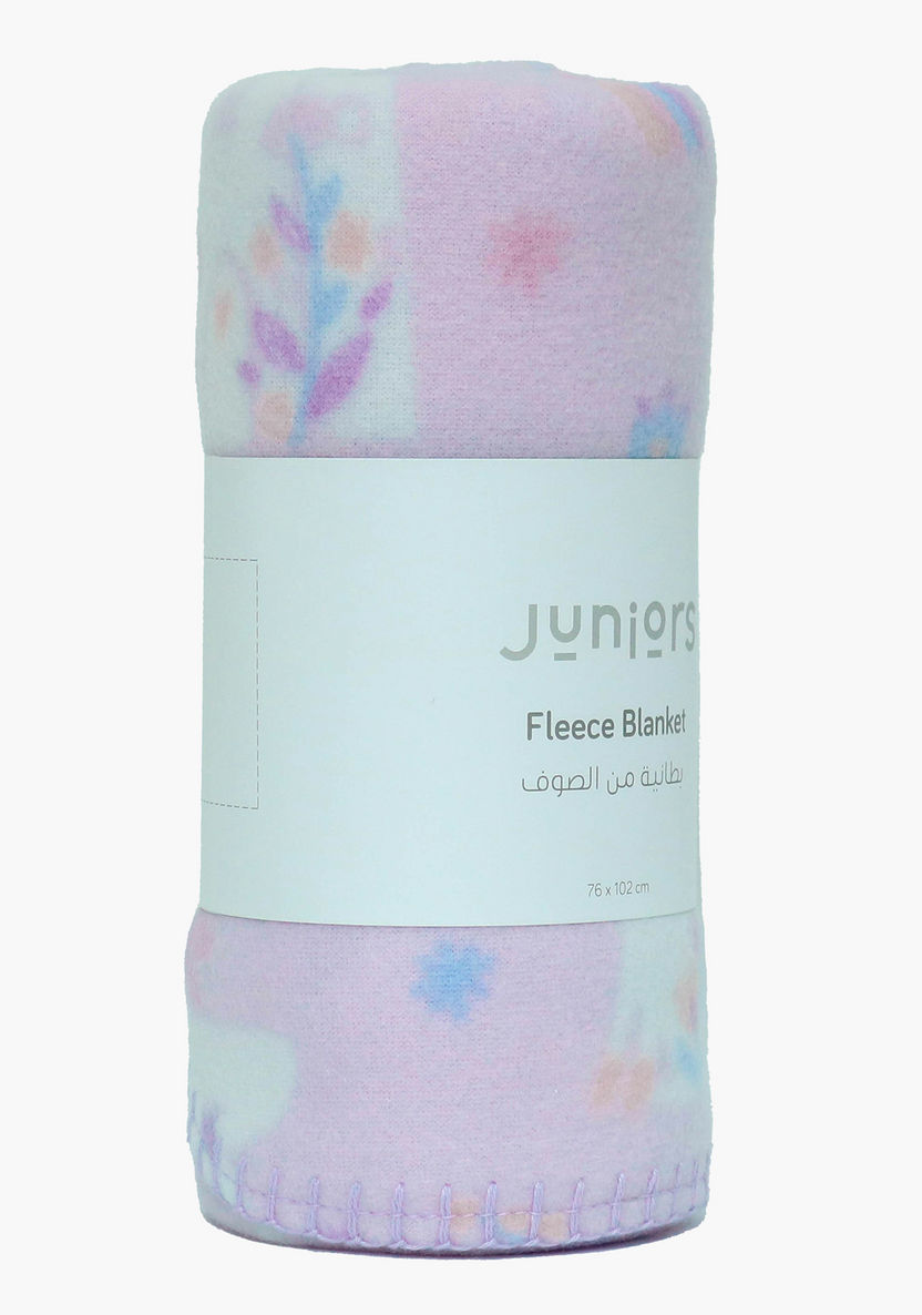 Juniors Unicorn Print Fleece Blanket - 76x102 cms-Blankets and Throws-image-1