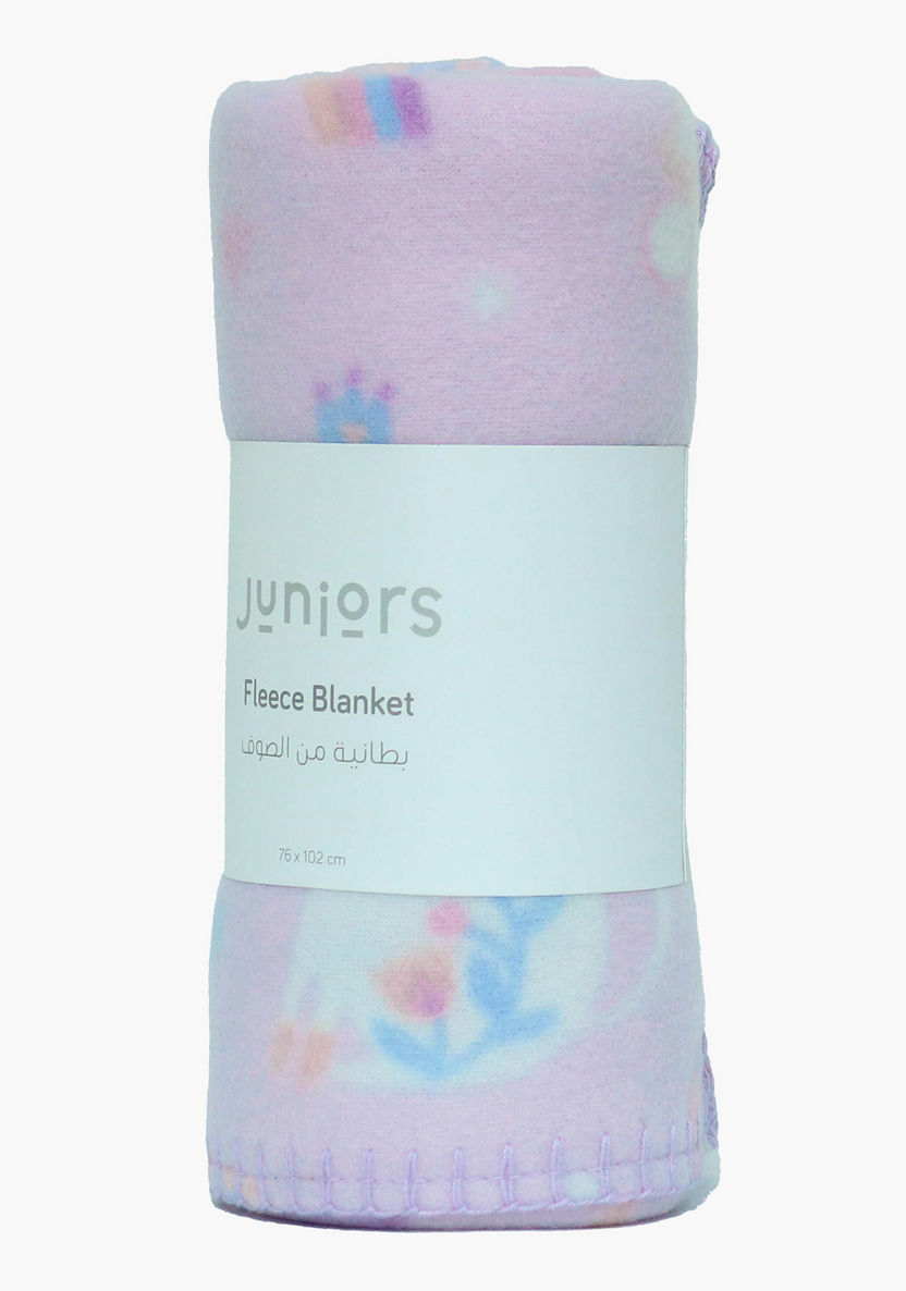 Juniors Unicorn Print Fleece Blanket - 76x102 cms-Blankets and Throws-image-3
