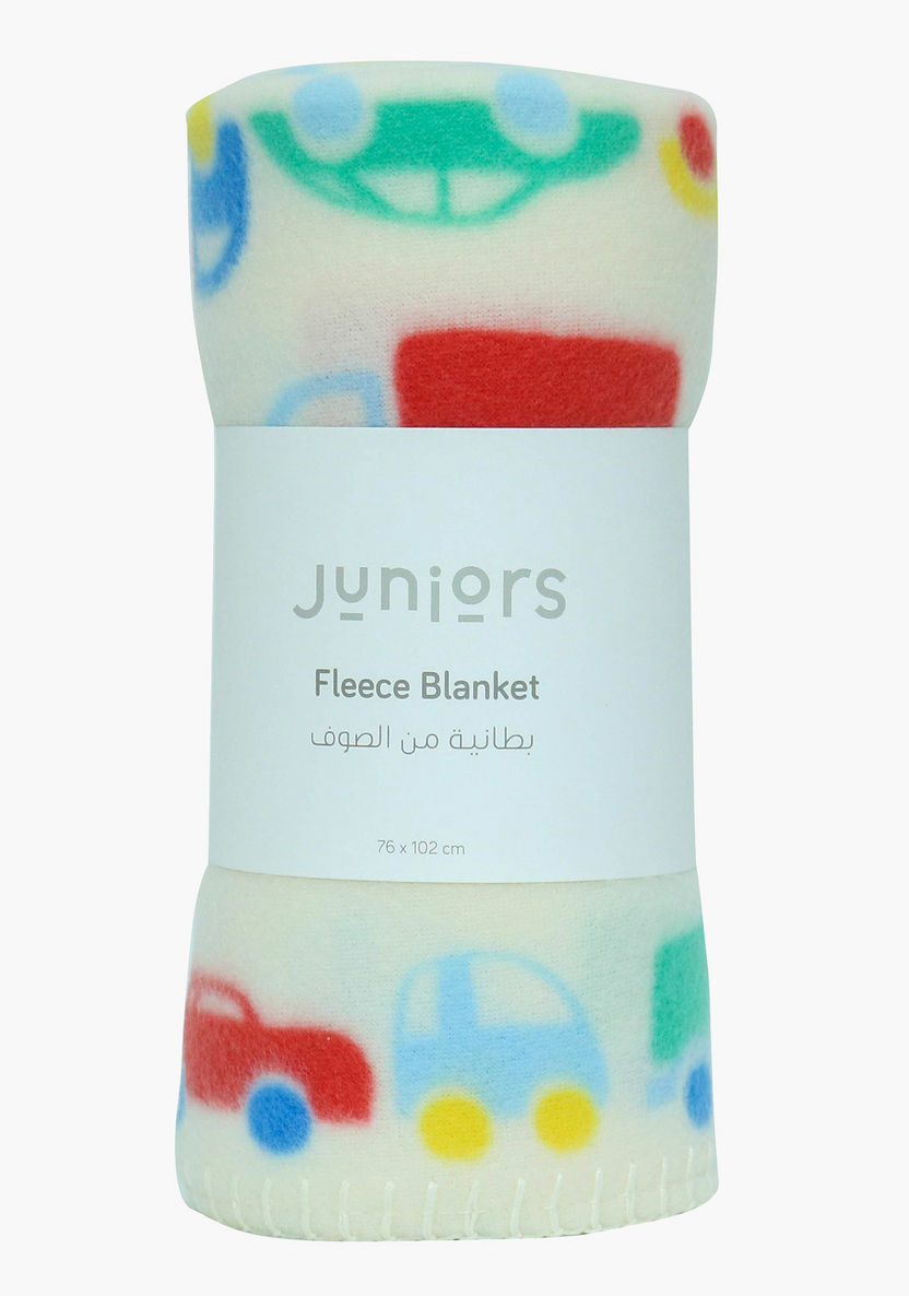 Juniors Car Print Fleece Blanket - 76x102 cms-Blankets and Throws-image-0