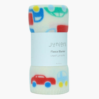 Juniors Car Print Fleece Blanket - 76x102 cms