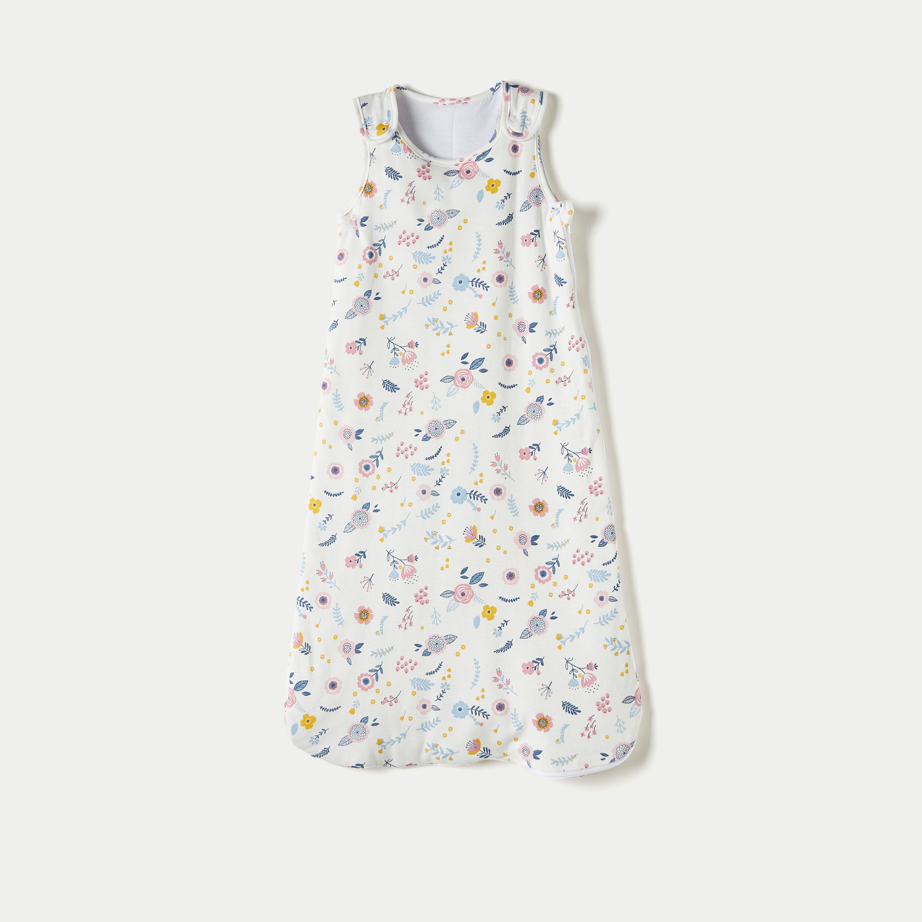 Juniors Floral Print Sleeping Bag with Button Closure-baby-nursery-blanketsandswaddles-swaddlesandsleepingbags-image-1