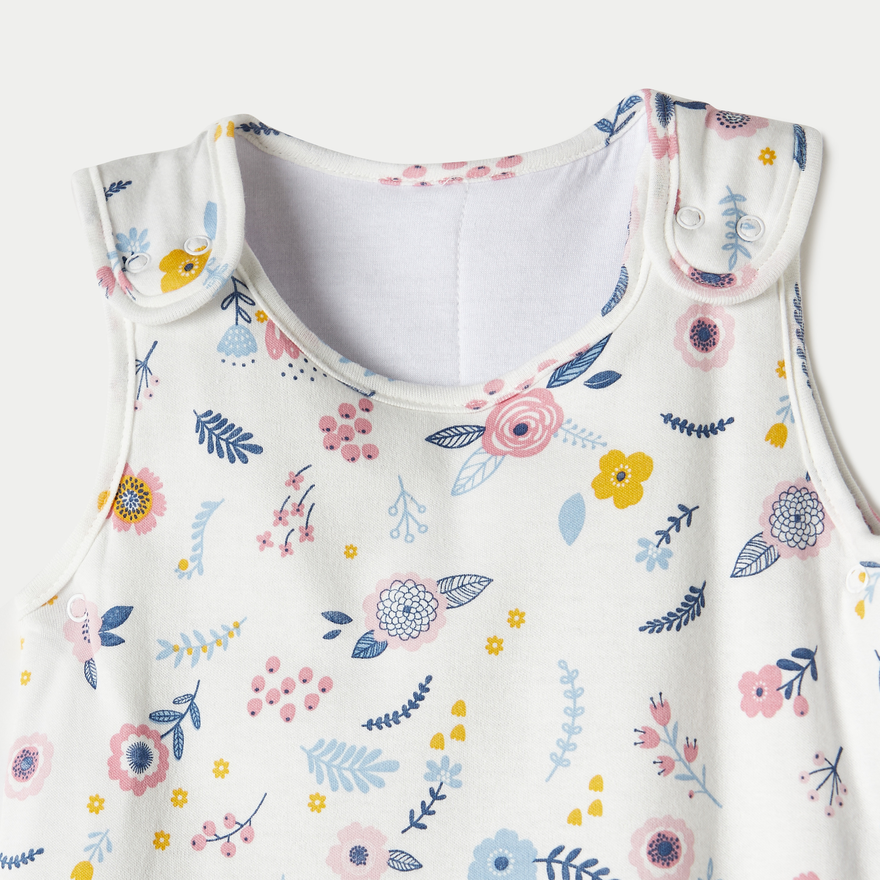 Juniors Floral Print Sleeping Bag with Button Closure-baby-nursery-blanketsandswaddles-swaddlesandsleepingbags-image-3