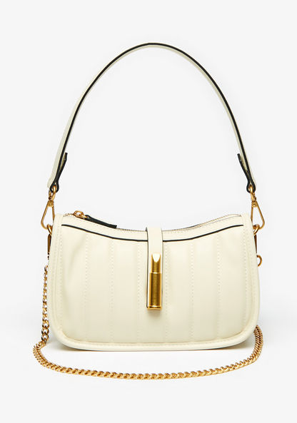 Celeste Quilted Shoulder Bag with Detachable Chain Strap-Women%27s Handbags-image-0