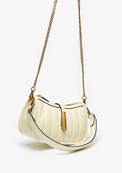Celeste Quilted Shoulder Bag with Detachable Chain Strap-Women%27s Handbags-image-1