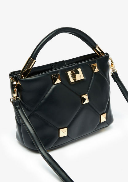 Celeste Studded Tote Bag with Detachable Strap and Button Closure-Women%27s Handbags-image-2