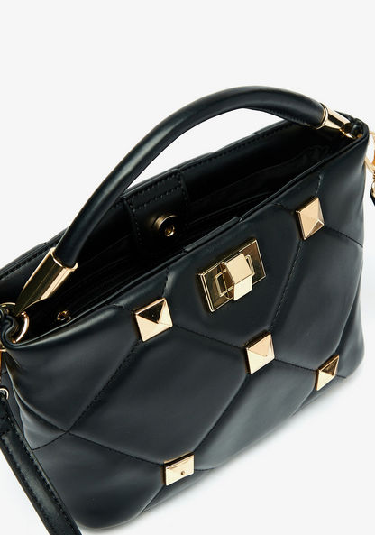 Celeste Studded Tote Bag with Detachable Strap and Button Closure-Women%27s Handbags-image-4