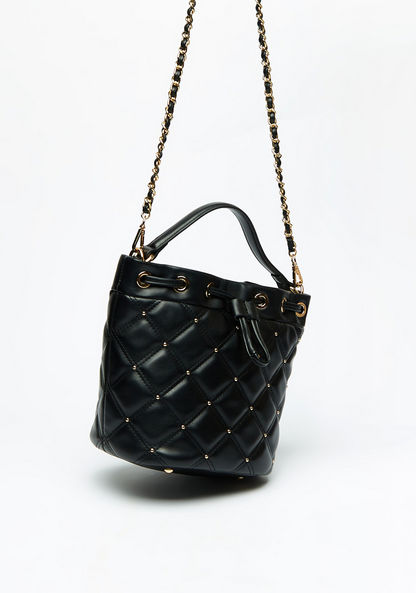 Celeste Quilted Bucket Bag with Detachable Chain Strap