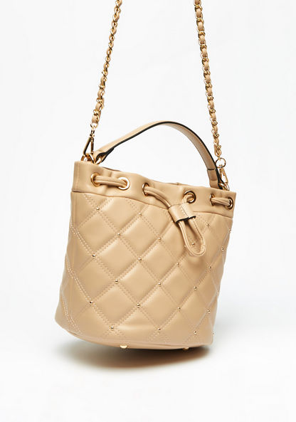 Celeste Quilted Bucket Bag with Detachable Chain Strap-Women%27s Handbags-image-1
