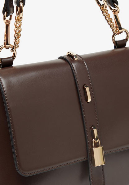 Celeste Solid Satchel Bag with Detachable Strap and Magnetic Closure