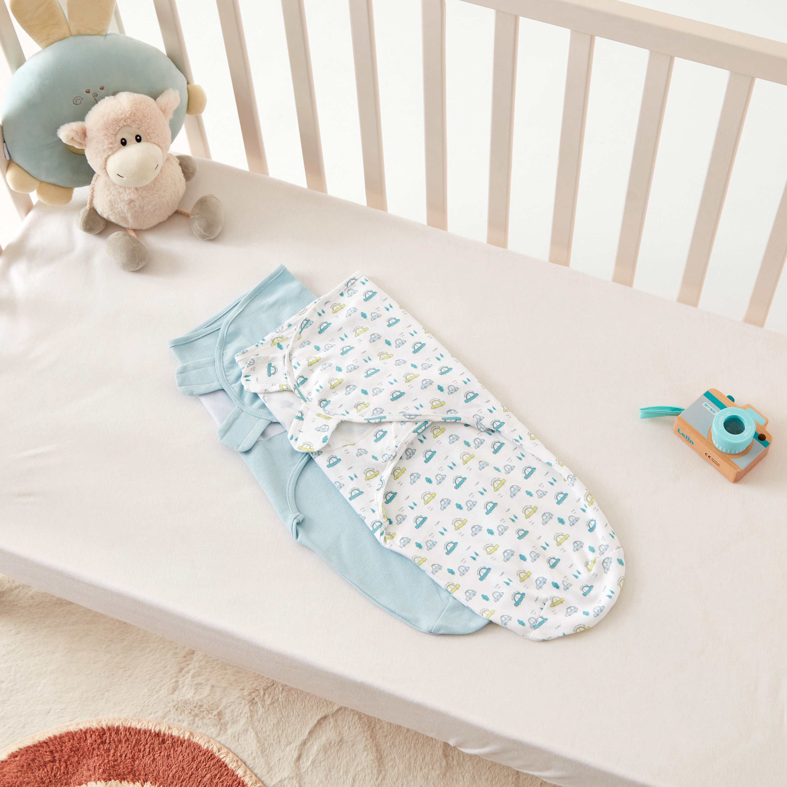 Buy Juniors Assorted Swaddle Wrap Set of 2 Online Mothercare Bahrain