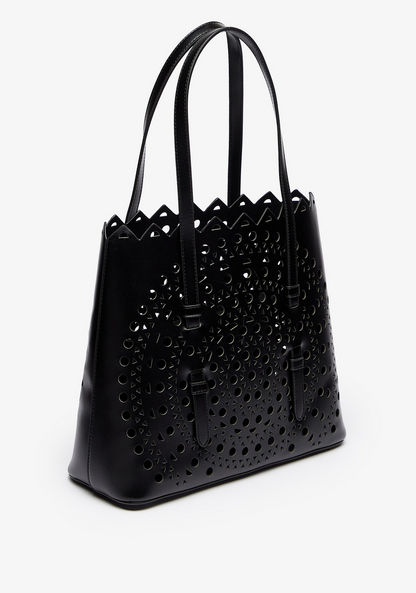 Celeste Cutout Detailed Shopper Bag with Double Handles