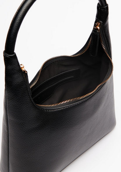 Celeste Textured Shoulder Bag with Handle and Zip Closure