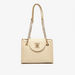 Elle Solid Satchel Bag with Metallic Chain Strap and Twist Lock Closure-Women%27s Handbags-thumbnailMobile-0