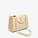 Elle Solid Satchel Bag with Metallic Chain Strap and Twist Lock Closure-Women%27s Handbags-thumbnail-2