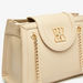 Elle Solid Satchel Bag with Metallic Chain Strap and Twist Lock Closure-Women%27s Handbags-thumbnailMobile-3
