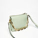Elle Monogram Embossed Crossbody Bag with Chain Strap and Zip Closure-Women%27s Handbags-thumbnail-2