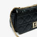 Elle Quilted Crossbody Bag with Chain Strap and Flap Closure-Women%27s Handbags-thumbnailMobile-3